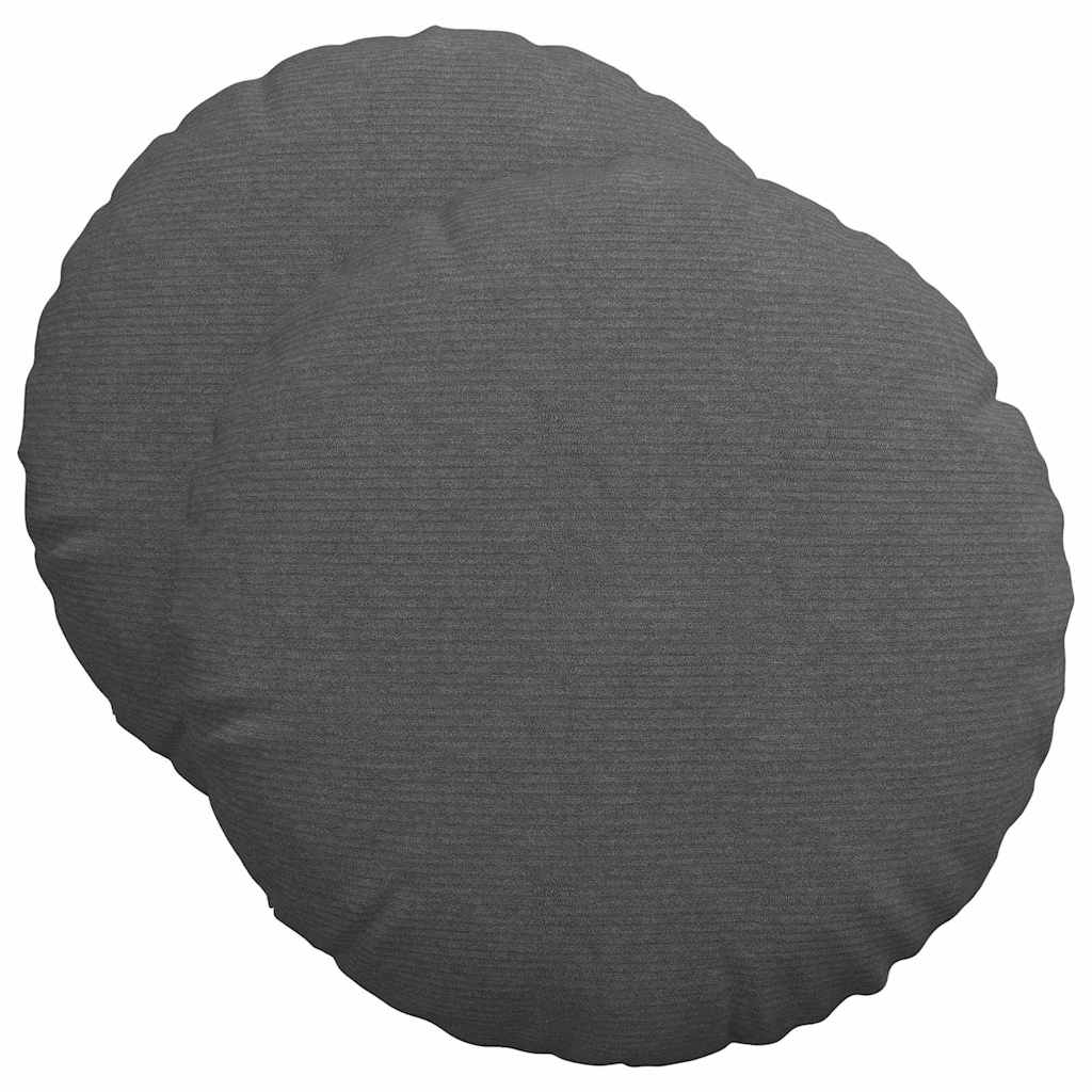 Jastučići za sjedenje 2 pcs Tamno siva Ø50 x 19 cm