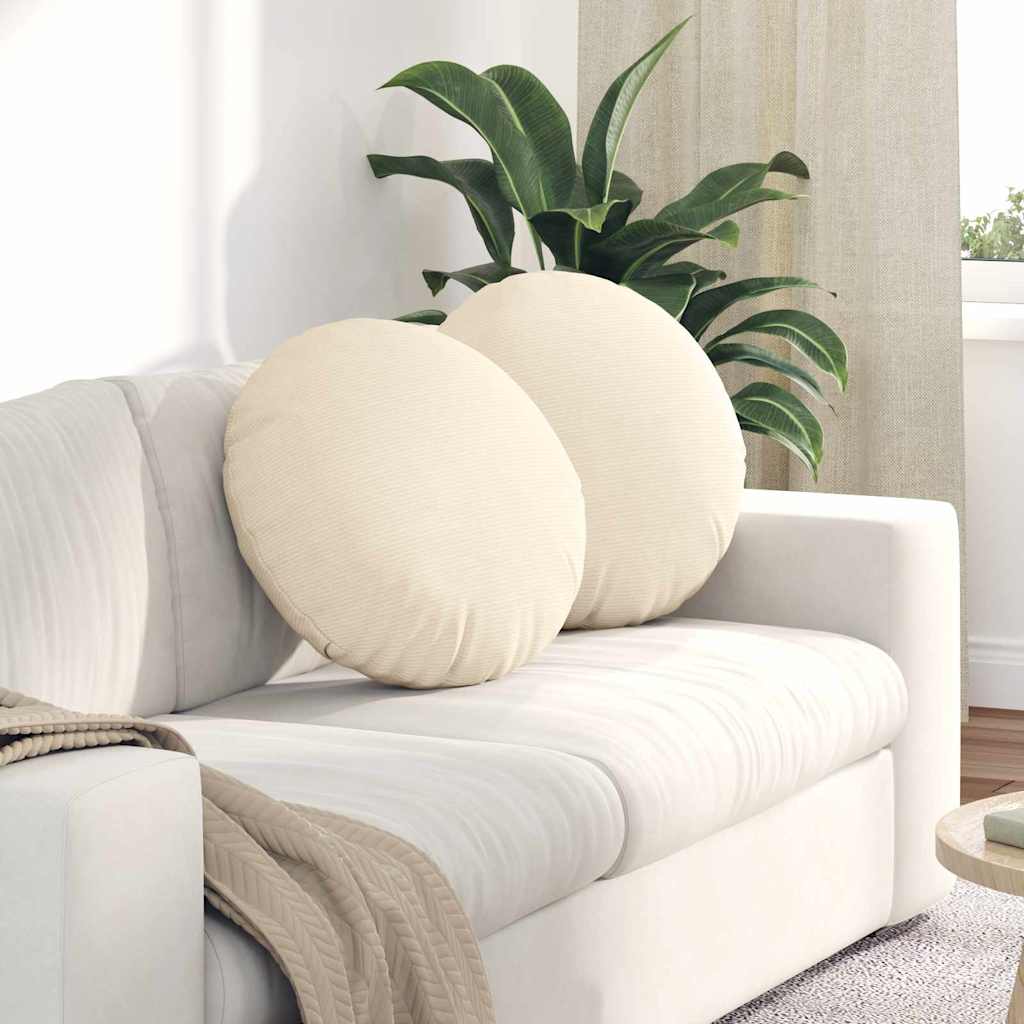Jastučići za sjedenje 2 pcs Krema Ø50 x 19 cm Kordura tekstil