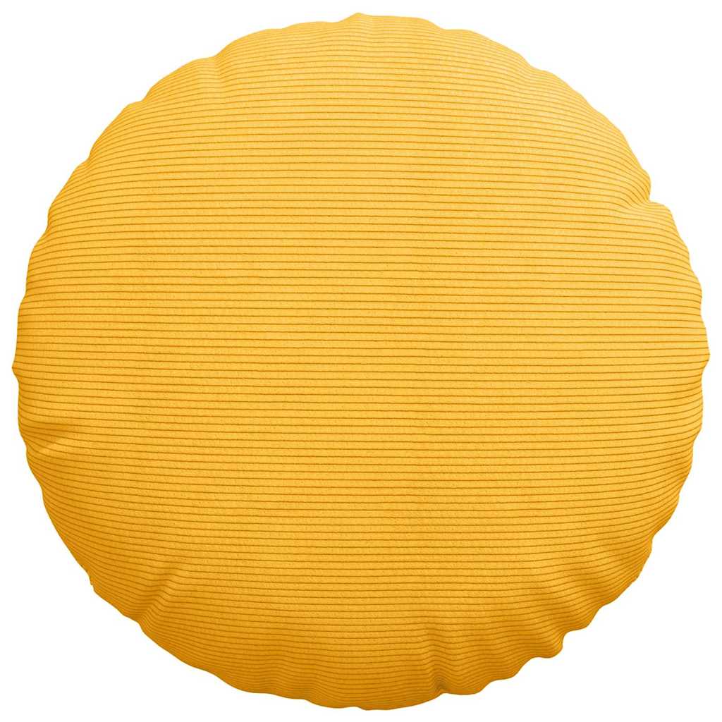 Jastučići za sjedenje 2 pcs Svijetlo žuta Ø50 x 19 cm