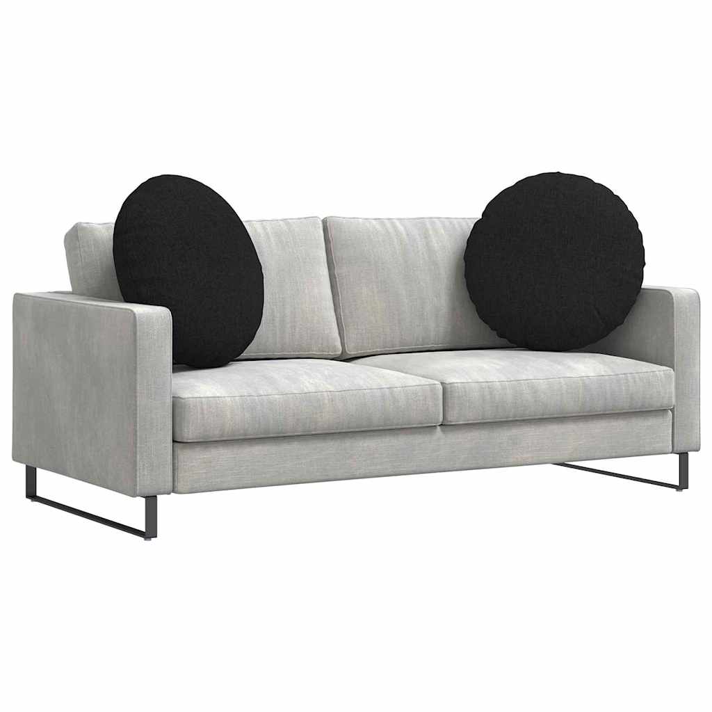 Jastučići za sjedenje 2 pcs Crna Ø60 x 21 cm tkanina