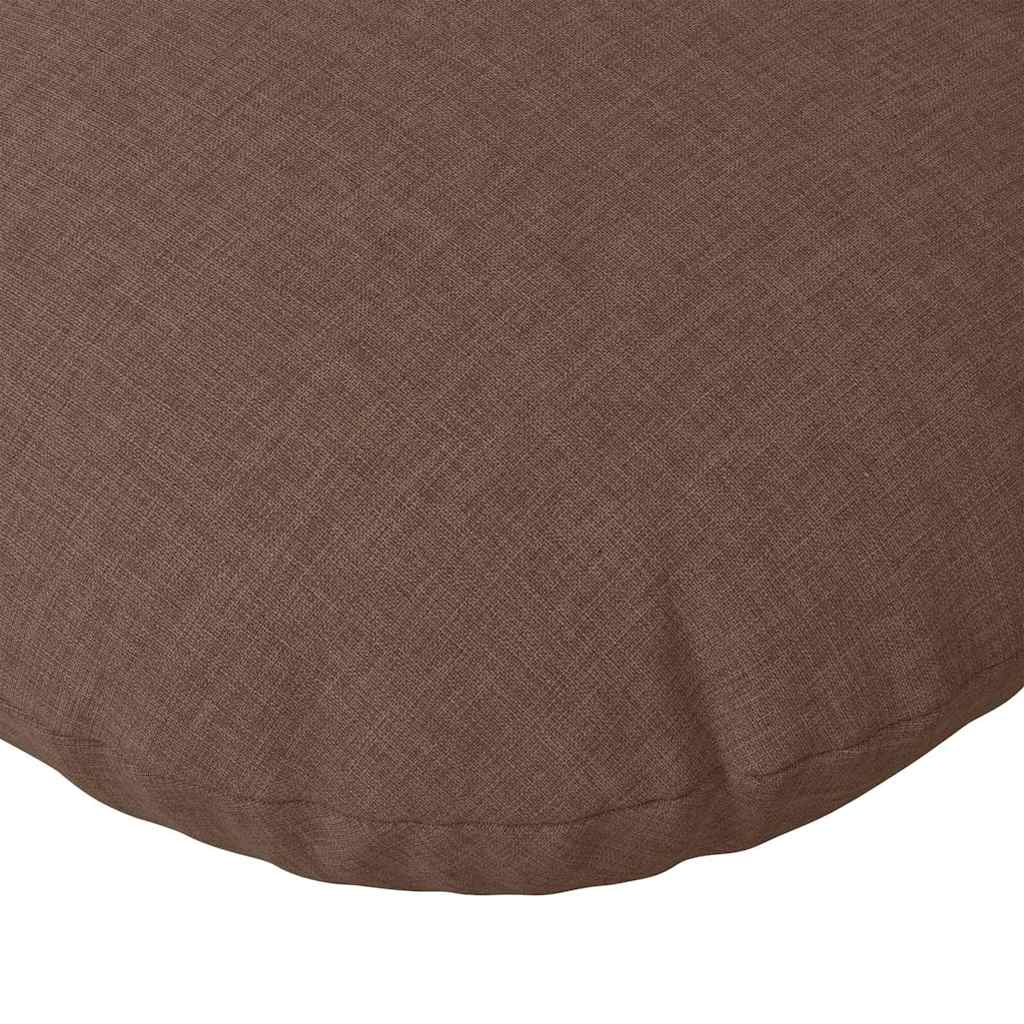 Jastučići za sjedenje 2 pcs Smeđa Ø60 x 21 cm tkanina