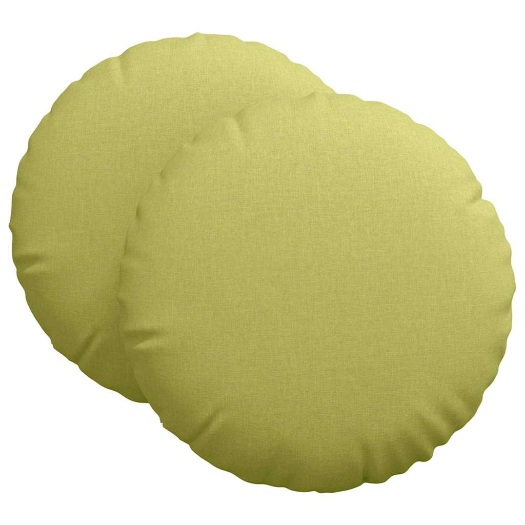 Jastučići za sjedenje 2 pcs Svijetlo zelena Ø60 x 21 cm tkanina