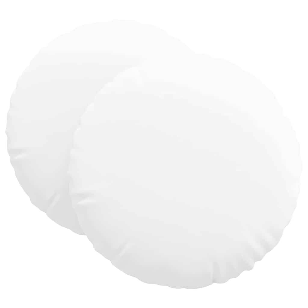 Jastučići za sjedenje 2 pcs Bijelo Ø60 x 21 cm tkanina
