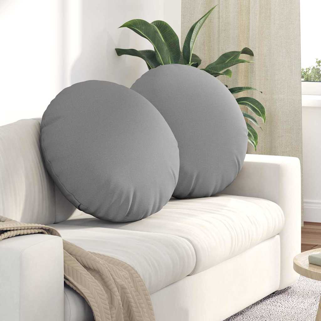 Jastučići za sjedenje 2 pcs Oblačnosiva Ø60 x 21 cm tkanina