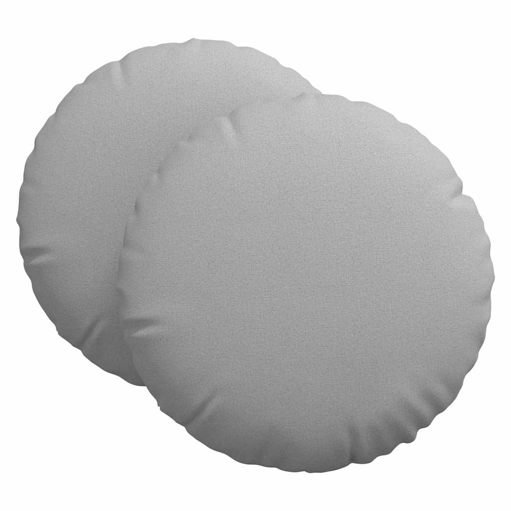 Jastučići za sjedenje 2 pcs Oblačnosiva Ø60 x 21 cm tkanina