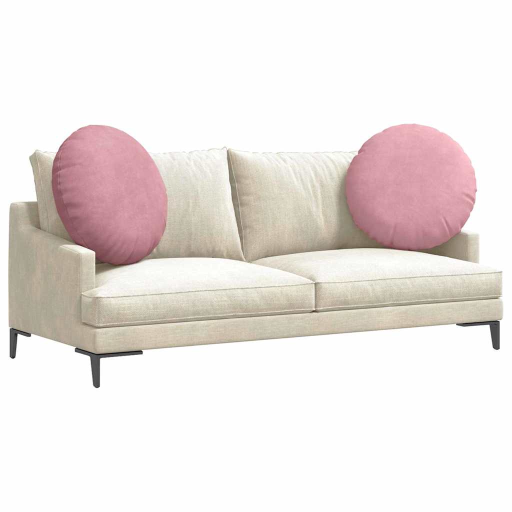 Jastučići za sjedenje 2 pcs Ružičasta Ø60 x 21 cm Baršun