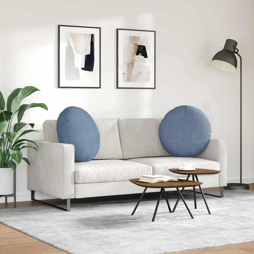 Jastučići za sjedenje 2 pcs Plava Ø60 x 21 cm Kordura tekstil