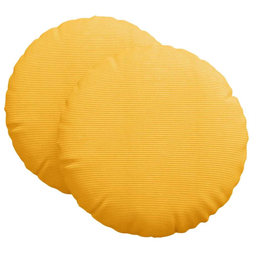 Jastučići za sjedenje 2 pcs Svijetlo žuta Ø60 x 21 cm