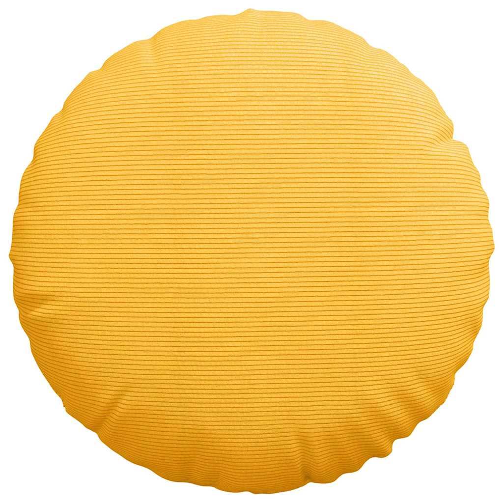 Jastučići za sjedenje 2 pcs Svijetlo žuta Ø60 x 21 cm