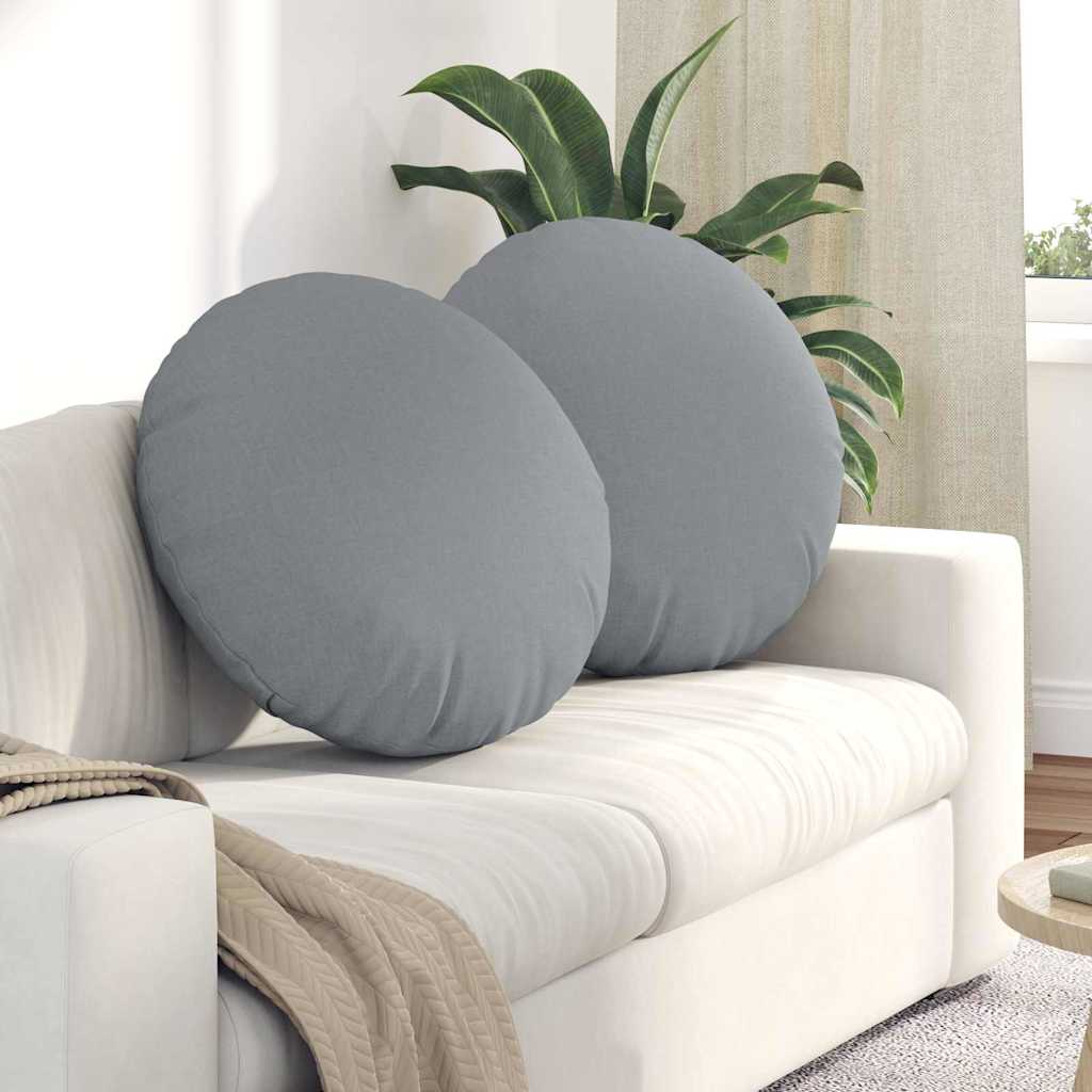 Jastučići za sjedenje 2 pcs Svijetlo siva Ø80 x 29 cm tkanina