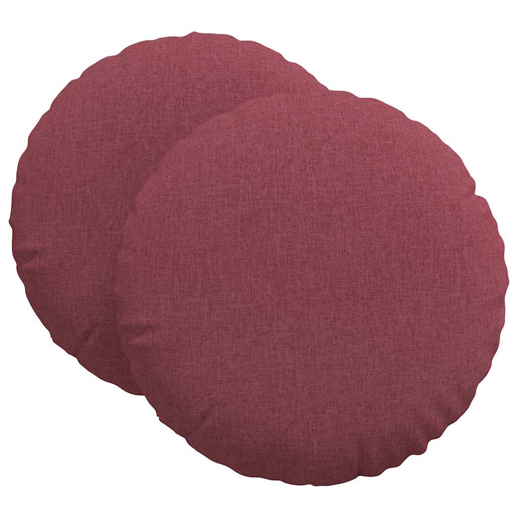 Jastučići za sjedenje 2 pcs Vinska crvena Ø80 x 29 cm tkanina