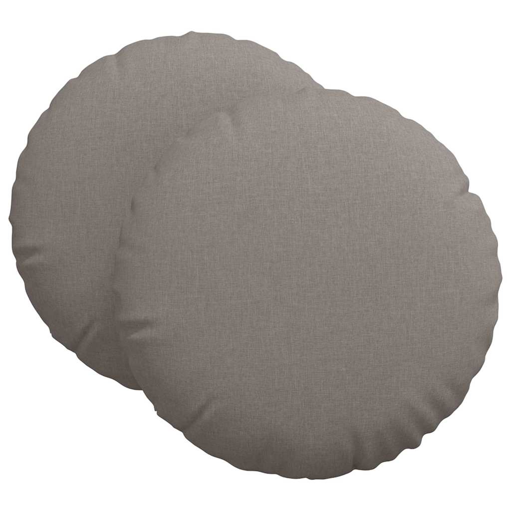 Jastučići za sjedenje 2 pcs Sivo-smeđa Ø80 x 29 cm tkanina