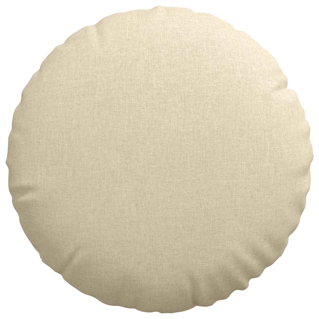 Jastučići za sjedenje 2 pcs Krema Ø80 x 29 cm tkanina