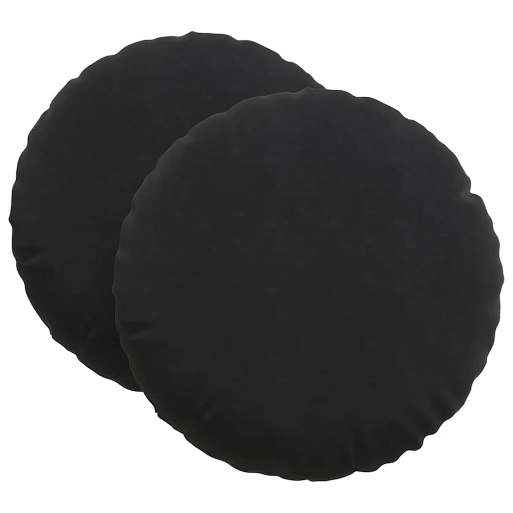 Jastučići za sjedenje 2 pcs Crna Ø 80 x 29 cm Baršun