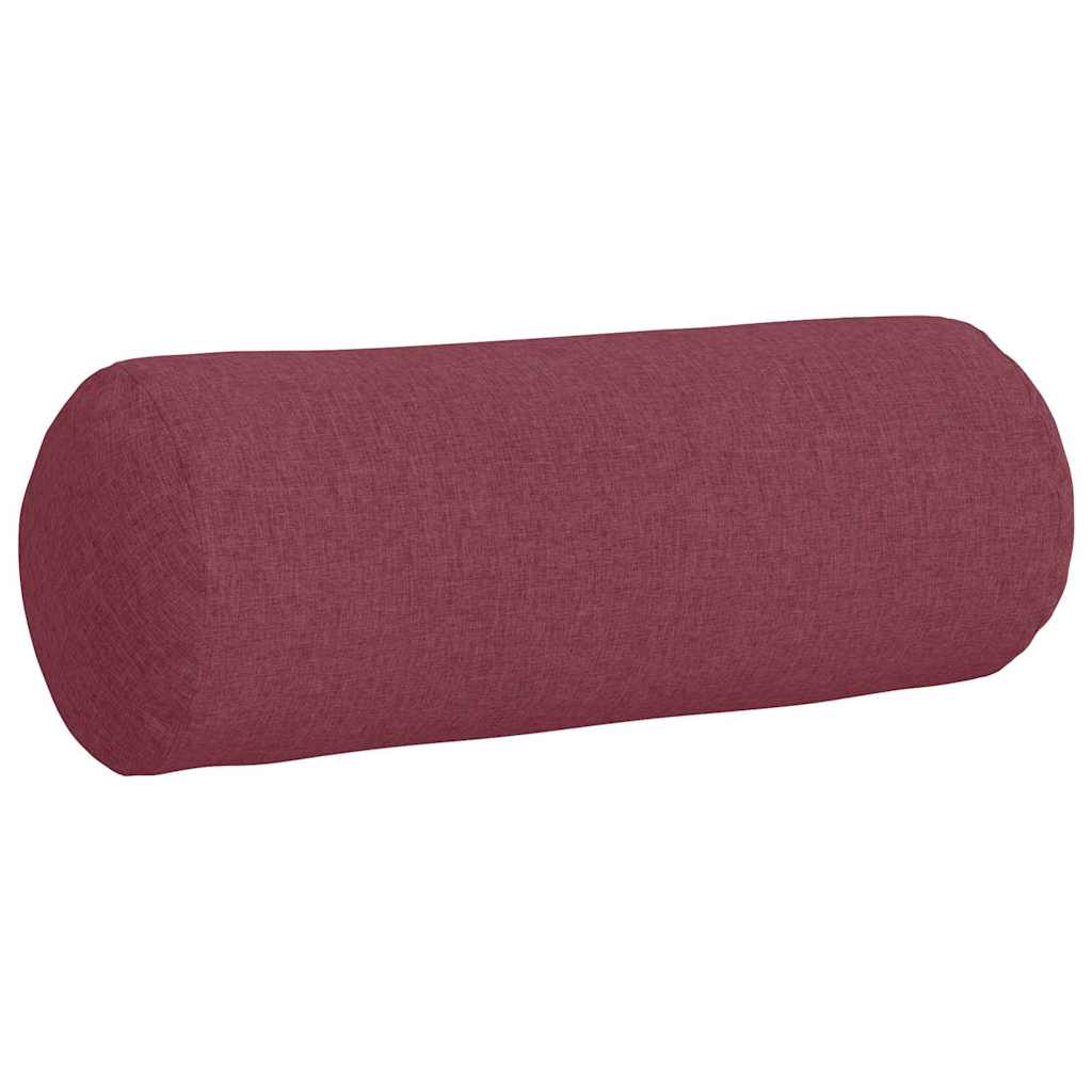 Valjkasti jastučići 2 pcs Vinska crvena Ø 25 x 70 cm tkanina