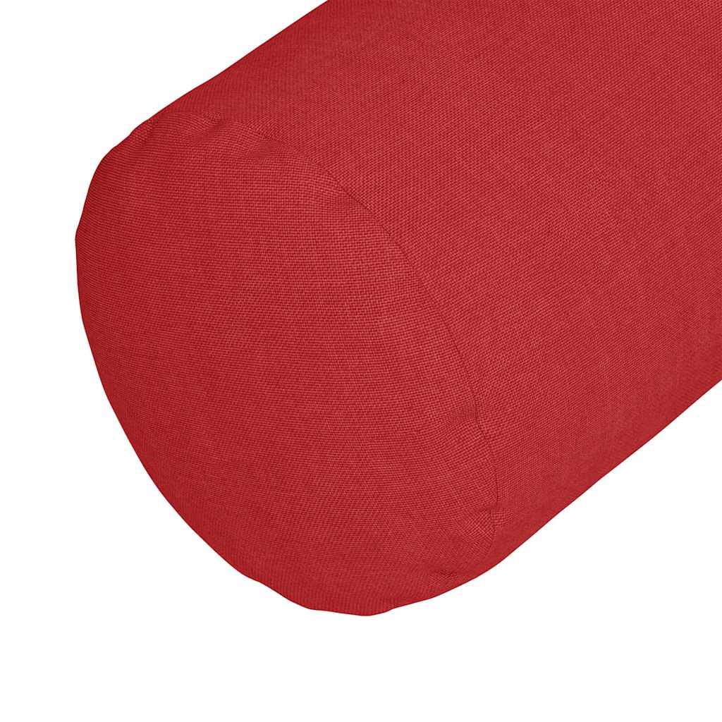 Valjkasti jastučići 2 pcs Crvena Ø 25 x 70 cm tkanina