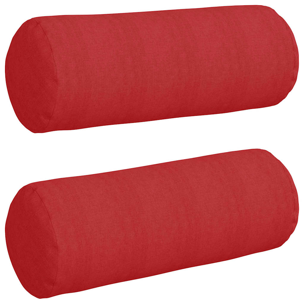 Valjkasti jastučići 2 pcs Crvena Ø 25 x 70 cm tkanina