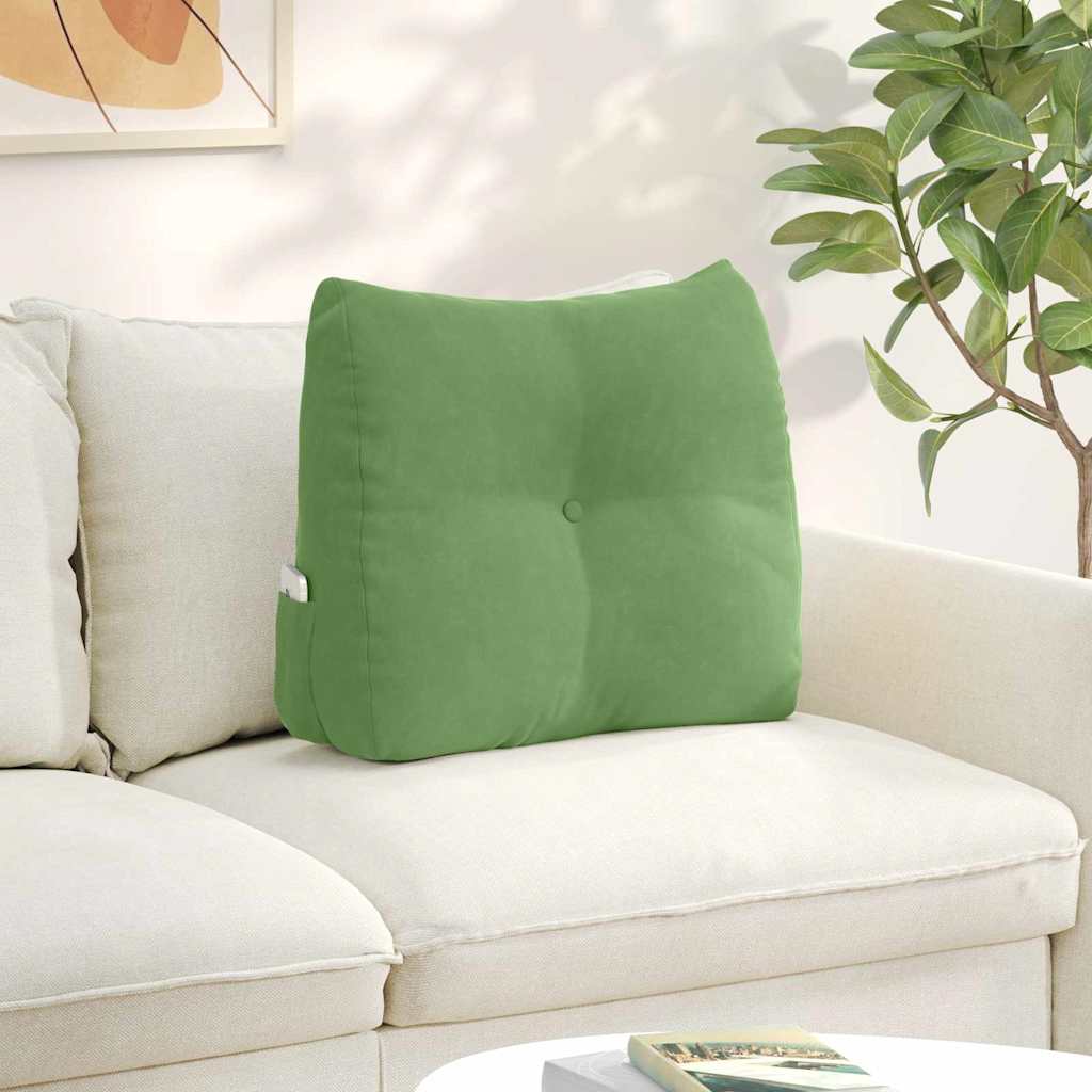 Jastuk za leđa Svijetlo zelena 60 x 24 x 50 cm Baršun