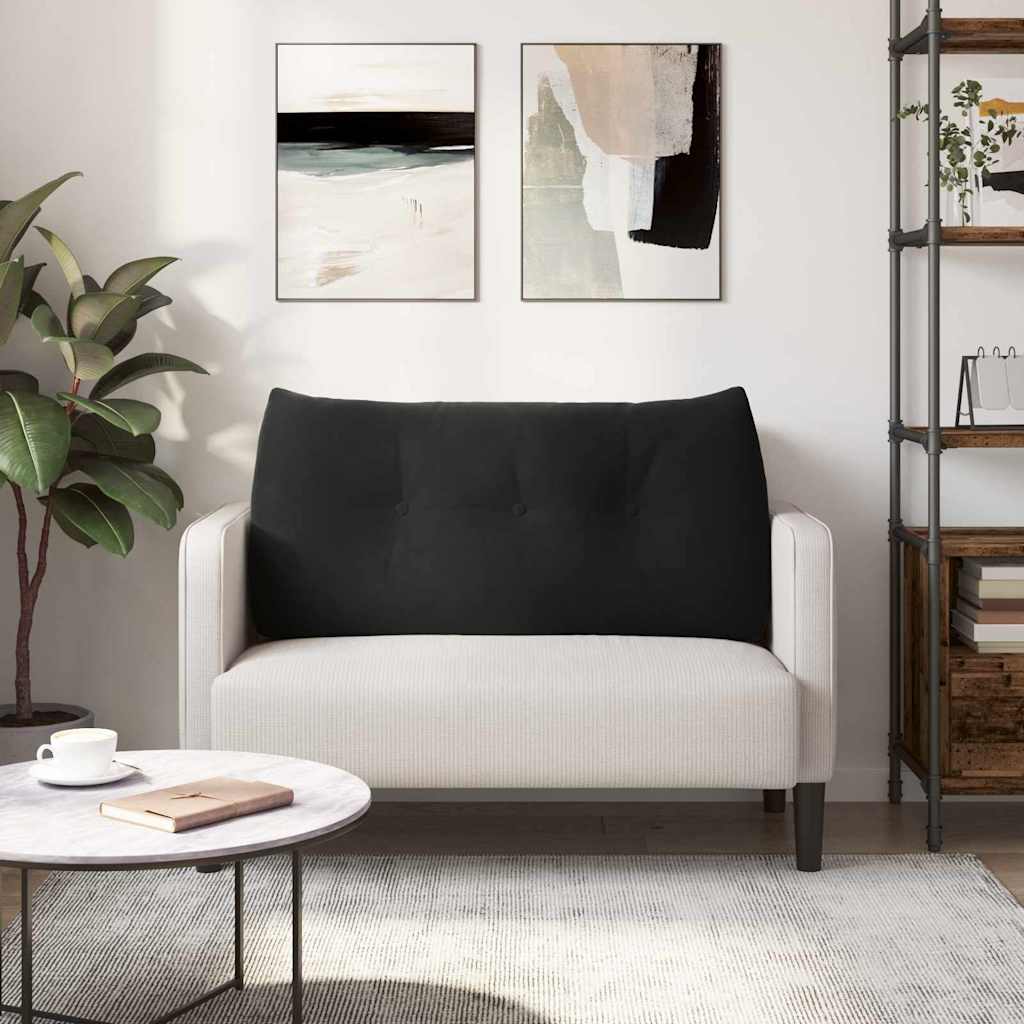 Jastuk za leđa Crna 100 x 24 x 50 cm Baršun