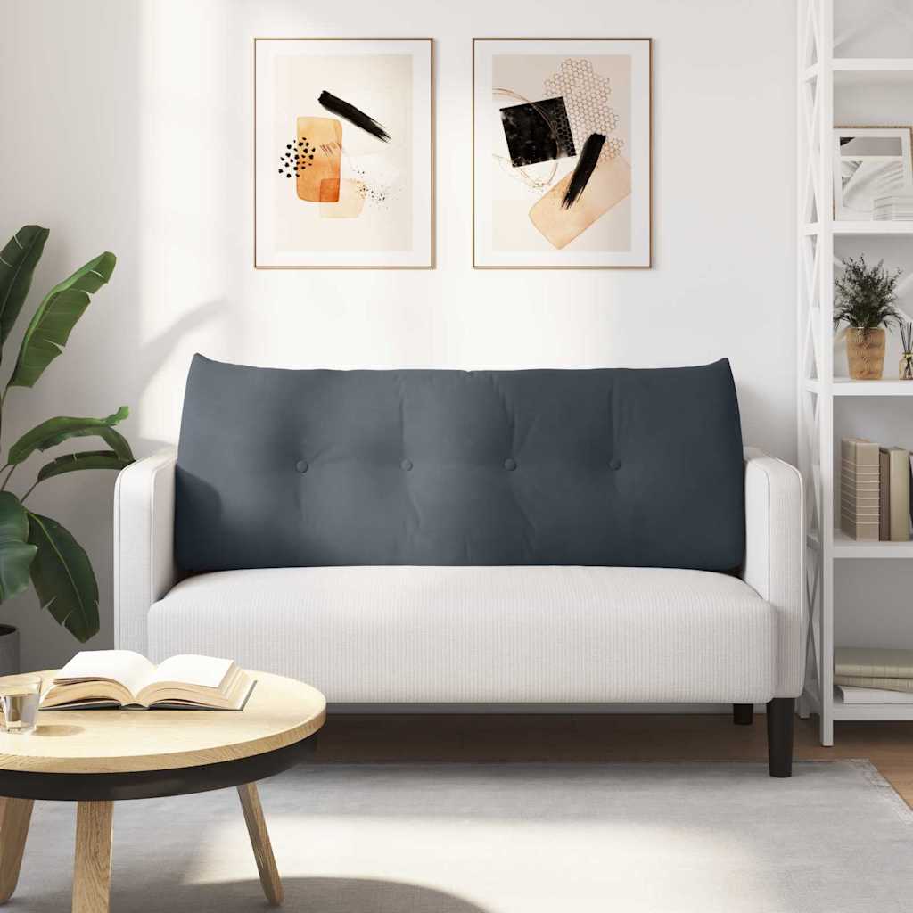Jastuk za leđa Tamno siva 120 x 24 x 50 cm Baršun