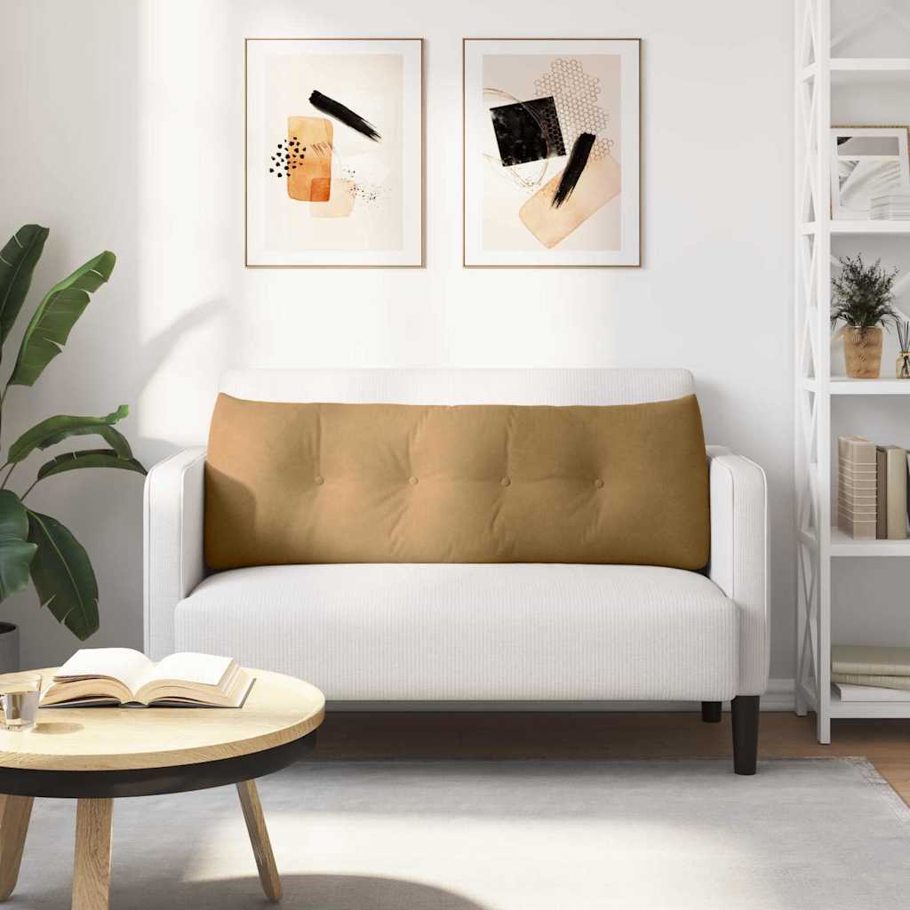 Jastuk za leđa Smeđa 140 x 24 x 50 cm Baršun