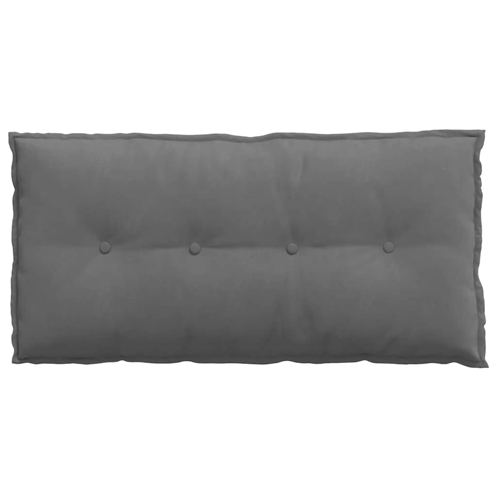 Jastuk za leđa Tamno siva 100 x 50 cm Mikrofiber tkanina