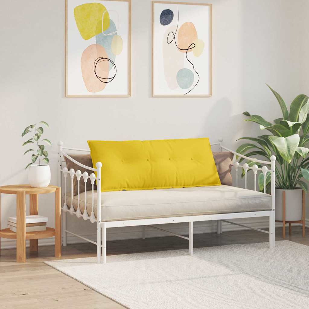 Jastuk za leđa Svijetlo žuta 120 x 19 x 50 cm tkanina