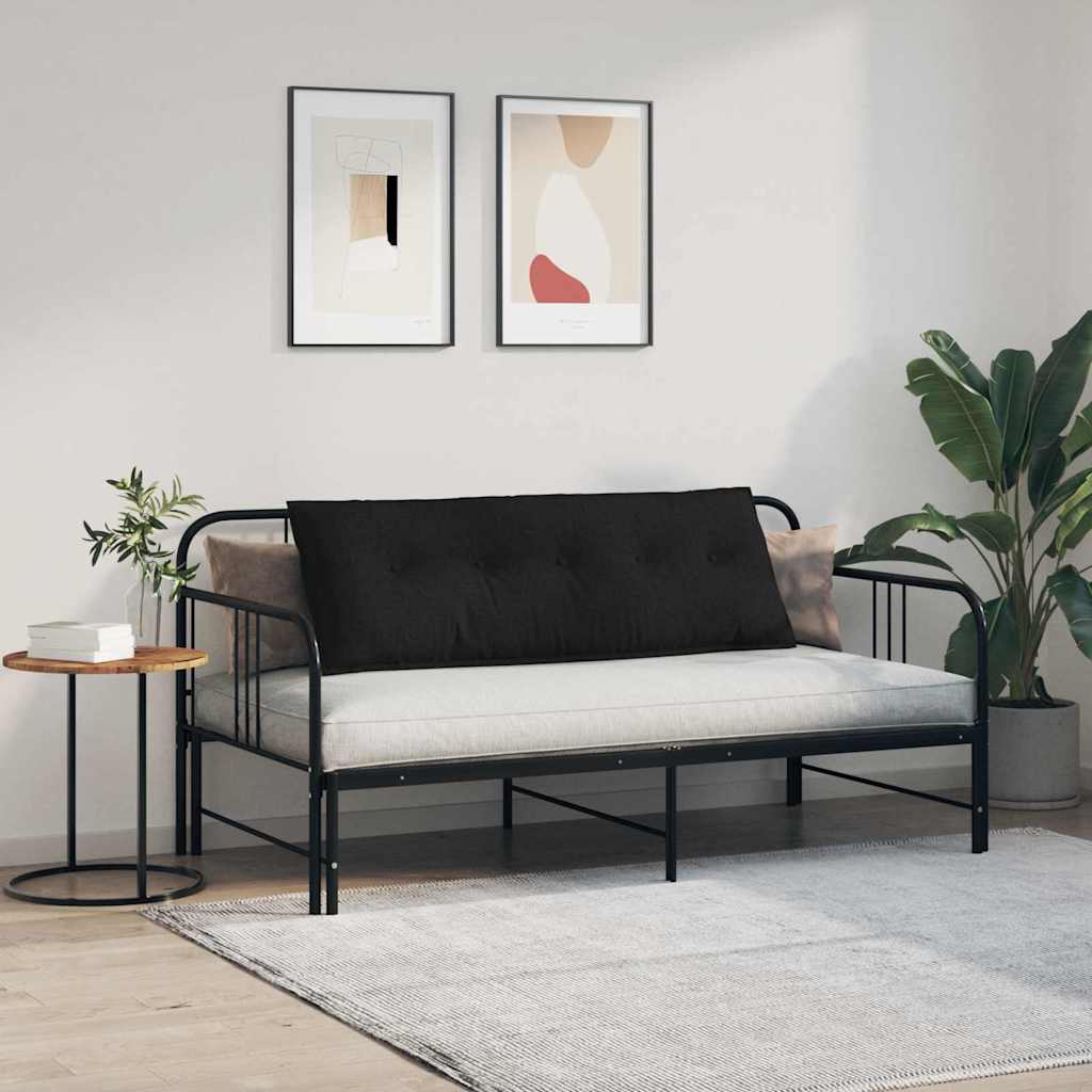 Jastuk za leđa Crna 140 x 19 x 50 cm tkanina