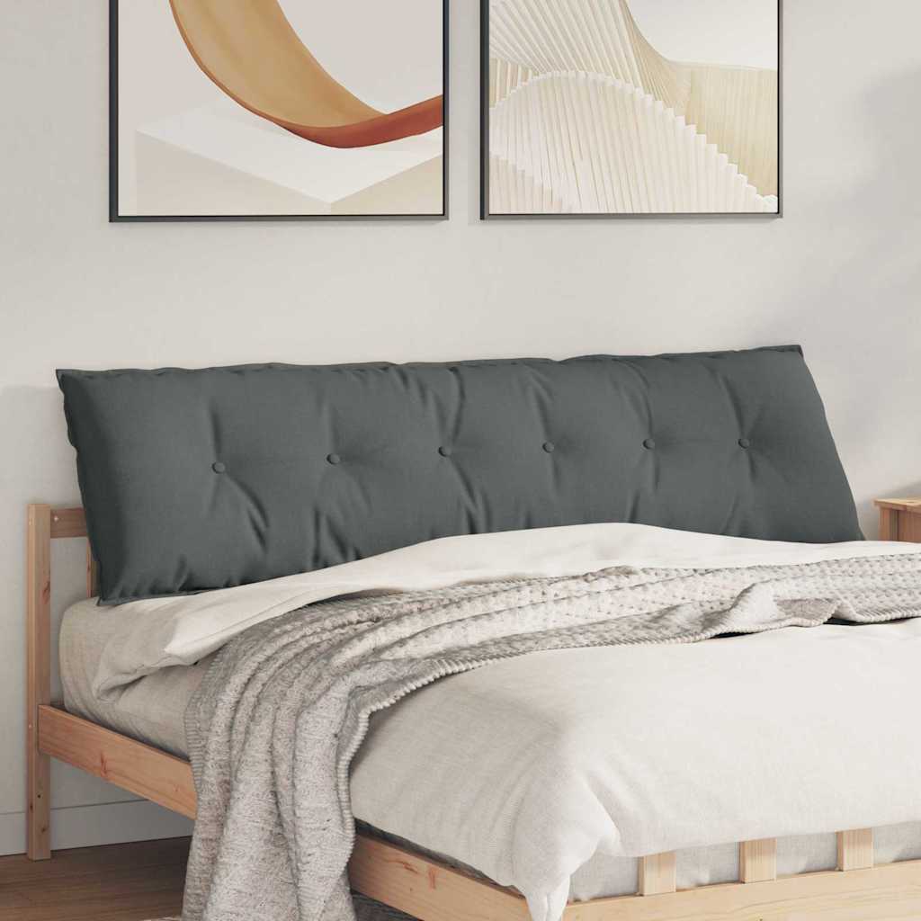 Jastuk za leđa Tamno siva 180 x 19 x 50 cm tkanina