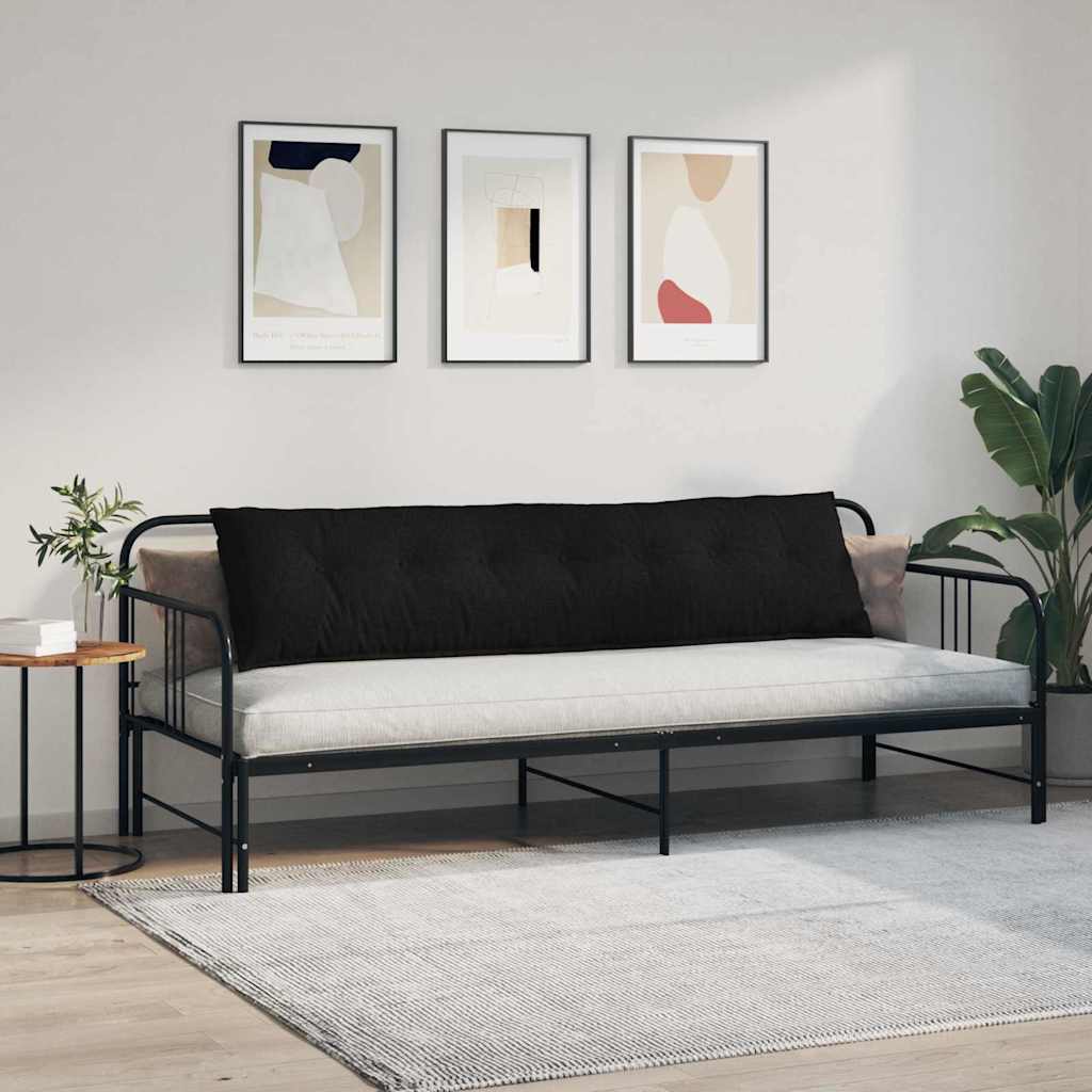 Jastuk za leđa Crna 200 x 19 x 50 cm tkanina