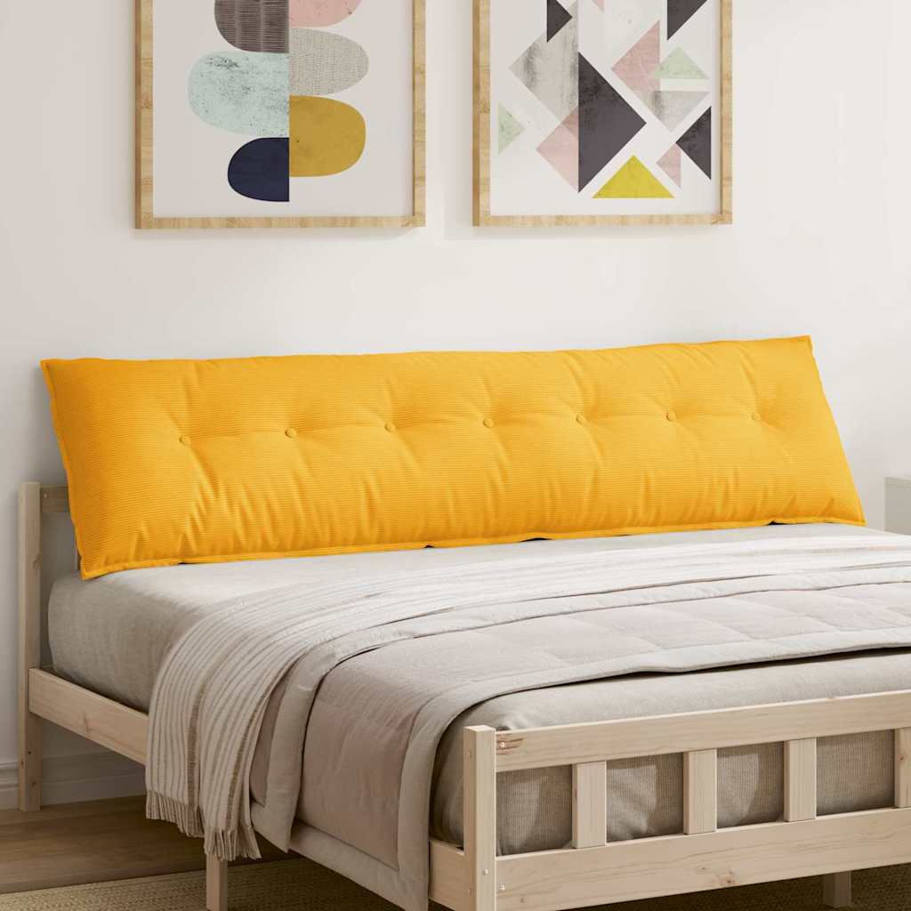 Jastuk za leđa Svijetlo žuta 200 x 50 cm Kordura tekstil