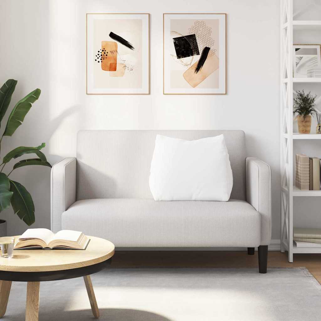 Jastuk za leđa Bijelo 60 x 20 x 50 cm tkanina