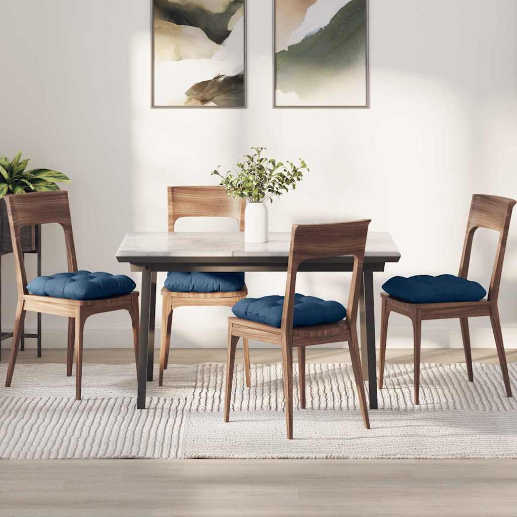 Jastučići za sjedenje 4 pcs Plava 40 x 40 x 12 cm tkanina