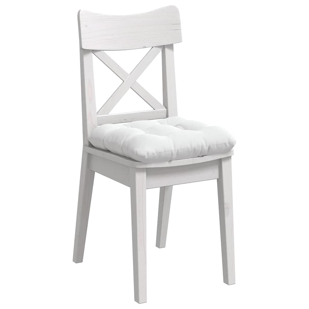 Jastučići za sjedenje 4 pcs Bijelo 40 x 40 x 12 cm tkanina