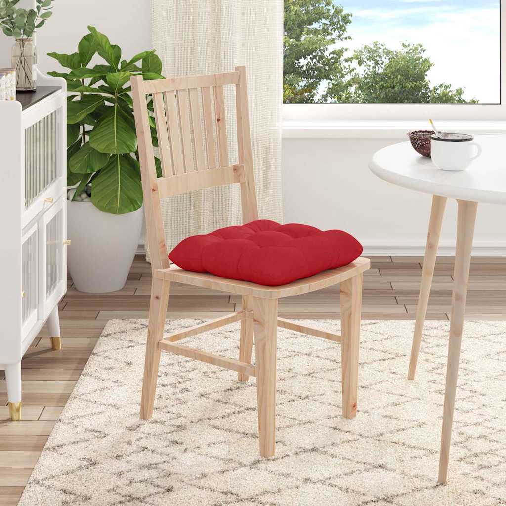 Jastučići za sjedenje 4 pcs Crvena 40 x 40 x 12 cm tkanina