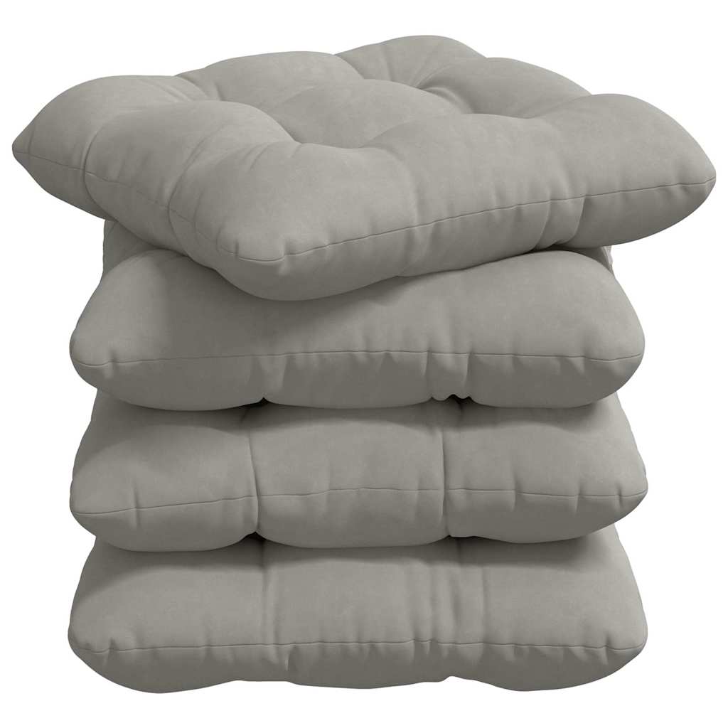 Jastučići za sjedenje 4 pcs Svijetlo siva 40 x 40 cm