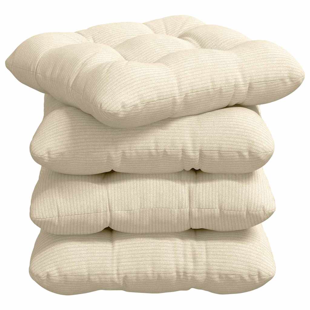 Jastučići za sjedenje 4 pcs Krema 40 x 40 cm Kordura tekstil