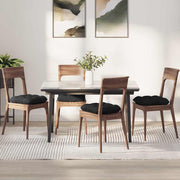 Jastučići za sjedenje 4 pcs Crna 45 x 45 x 12 cm tkanina