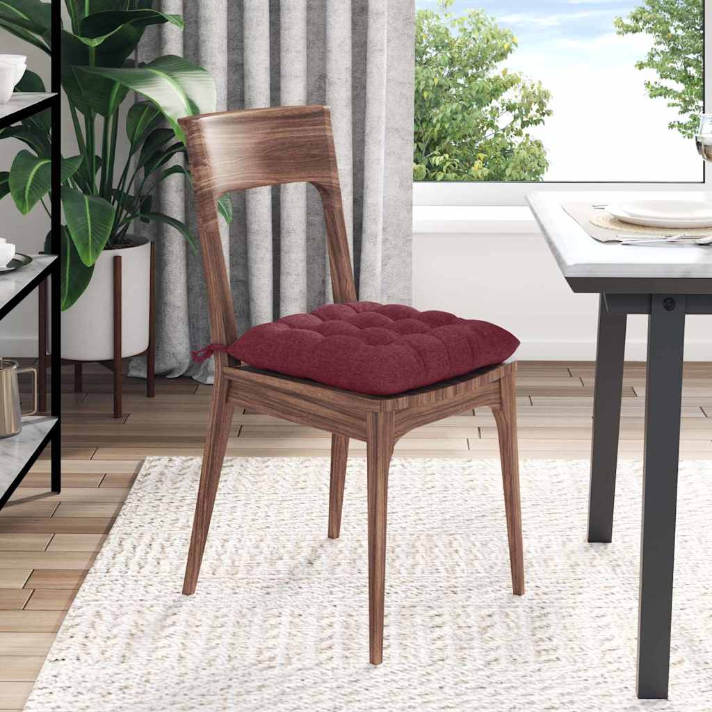 Jastučići za sjedenje 4 pcs Vinska crvena 40 x 40 x 6 cm