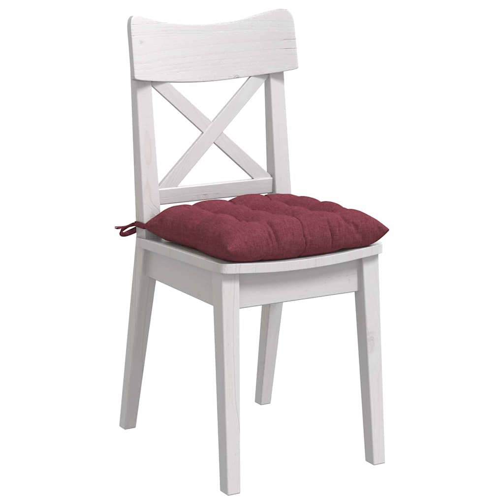 Jastučići za sjedenje 4 pcs Vinska crvena 40 x 40 x 6 cm