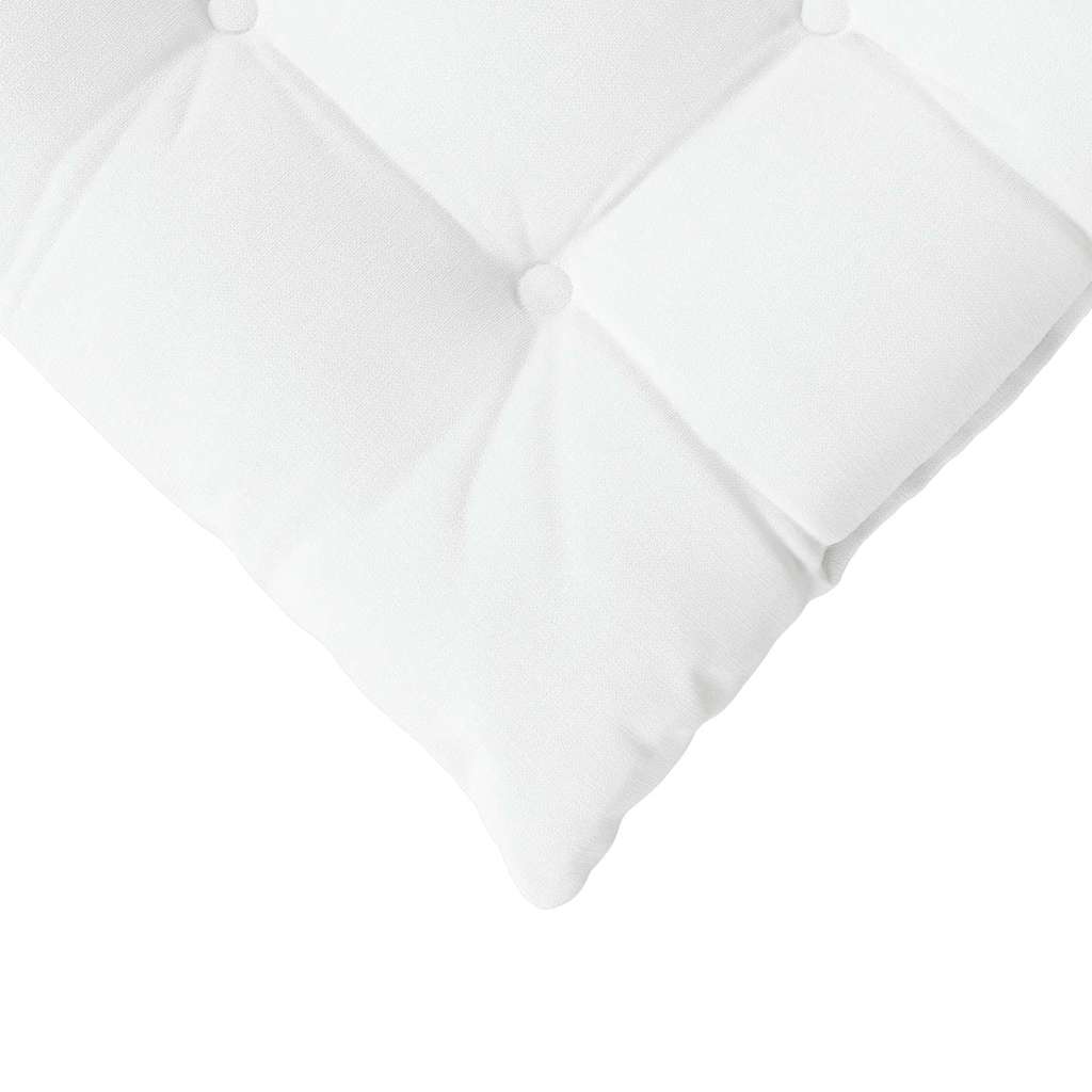 Jastučići za sjedenje 4 pcs Bijelo 40 x 40 x 6 cm tkanina