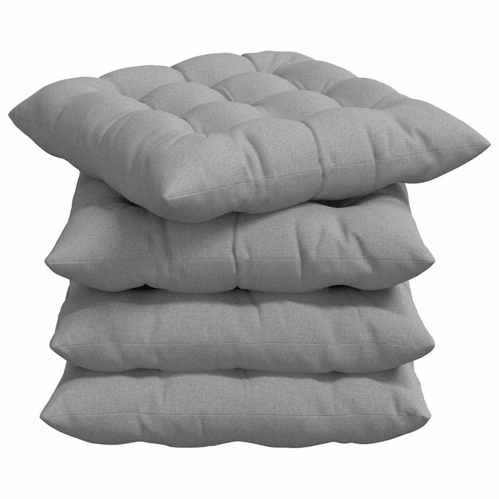 Jastučići za sjedenje 4 pcs Oblačnosiva 40 x 40 x 6 cm tkanina