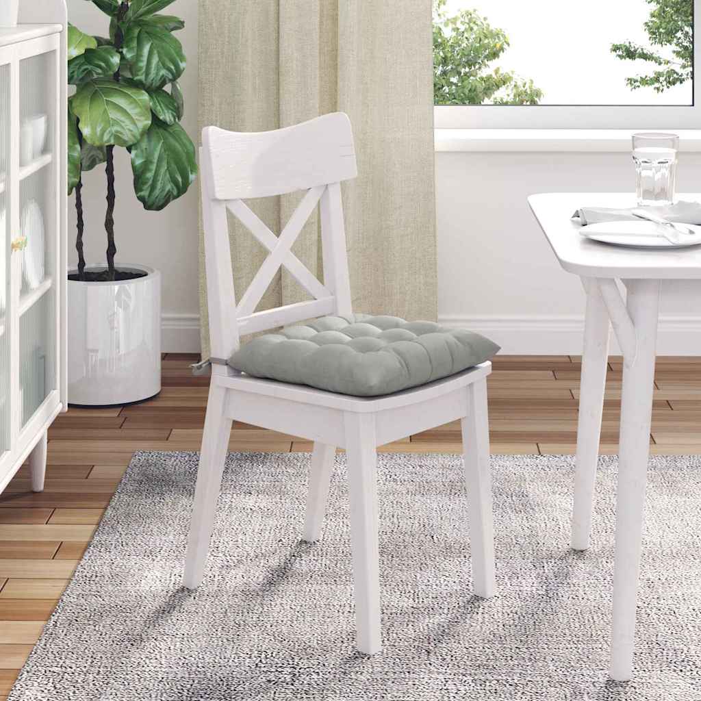 Jastučići za sjedenje 4 pcs Svijetlo siva 40 x 40 x 6 cm