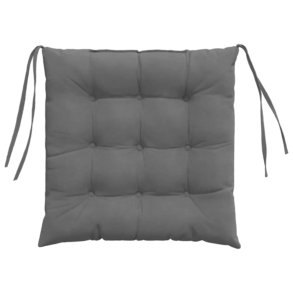Jastučići za sjedenje 4 pcs Tamno siva 40 x 40 x 6 cm