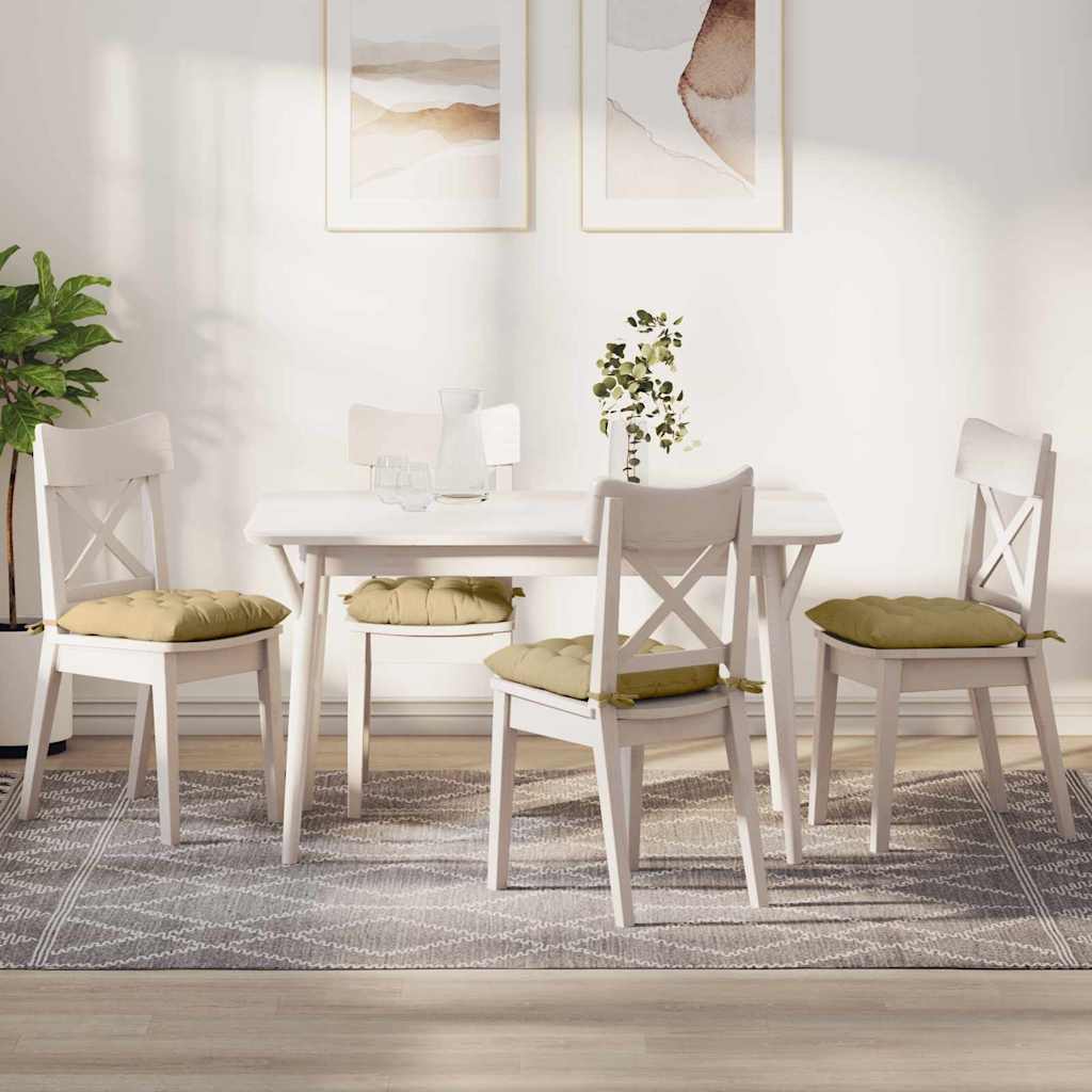 Jastučići za sjedenje 4 pcs Siva zelena 40 x 40 x 6 cm