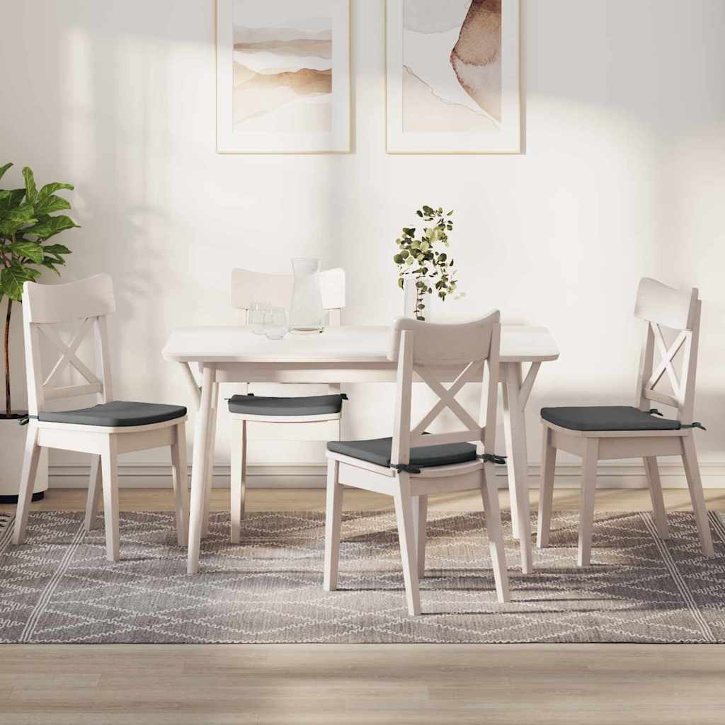 Jastučići za sjedenje 4 pcs Tamno siva 40 x 40 x 3 cm tkanina