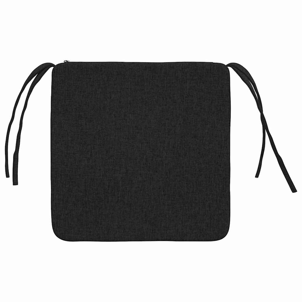 Jastučići za sjedenje 4 pcs Crna 40 x 40 x 3 cm tkanina