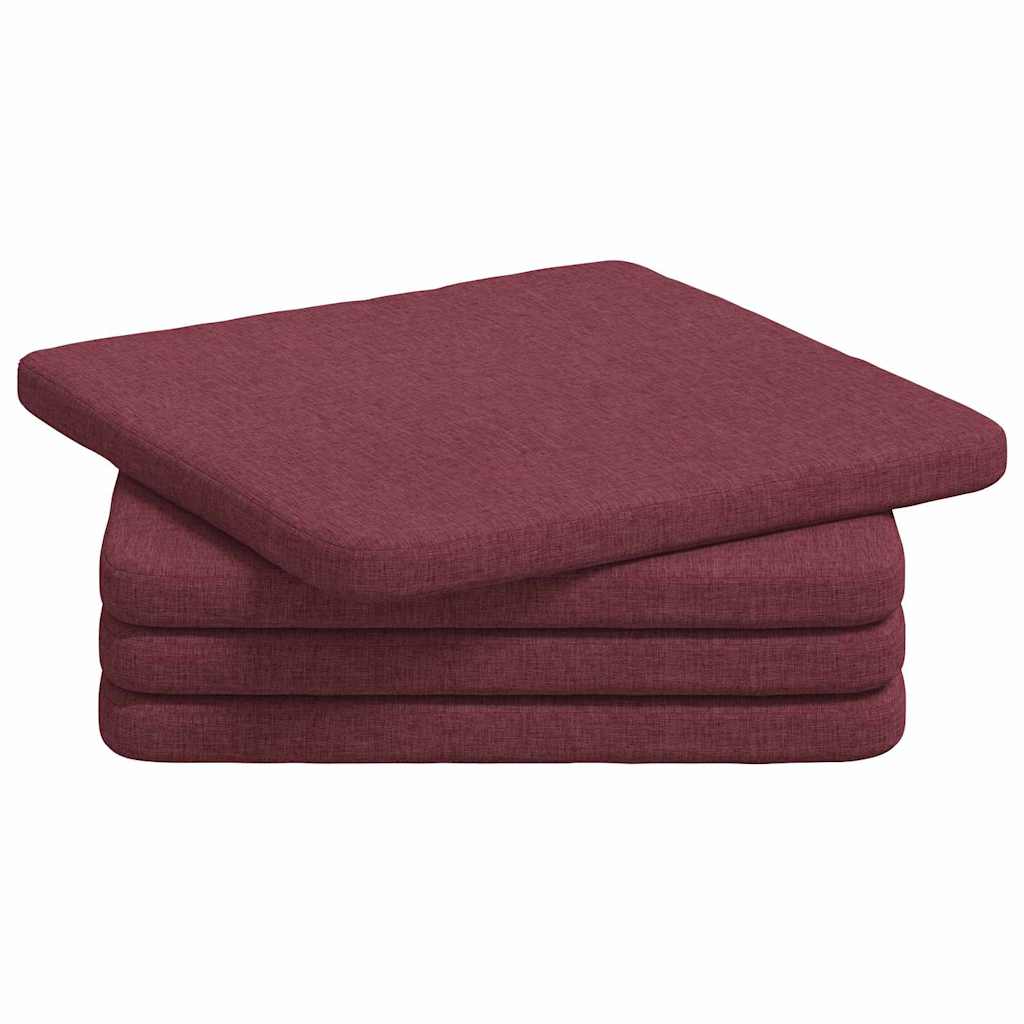 Jastučići za sjedenje 4 pcs Vinska crvena 40 x 40 x 3 cm