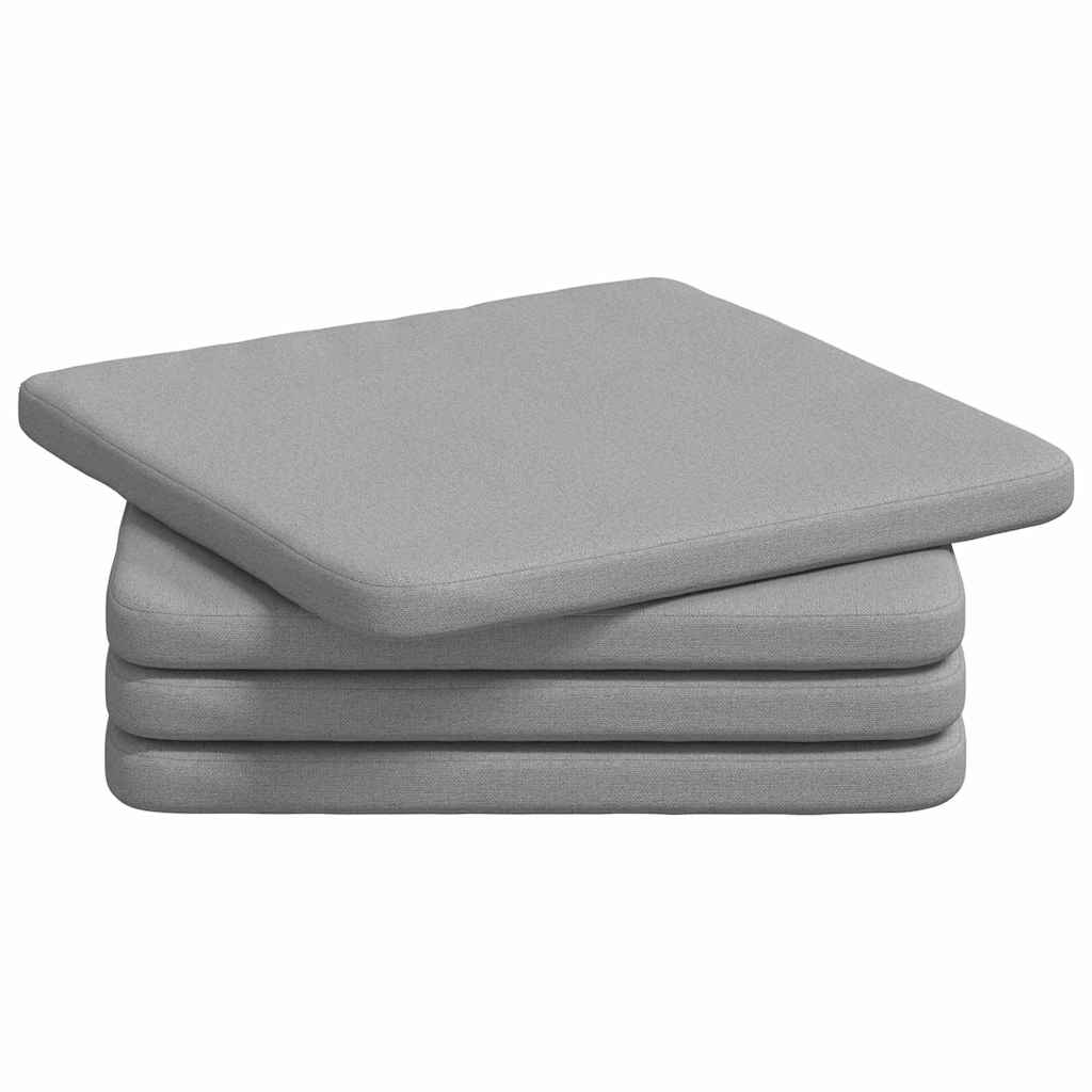 Jastučići za sjedenje 4 pcs Oblačnosiva 40 x 40 x 3 cm tkanina