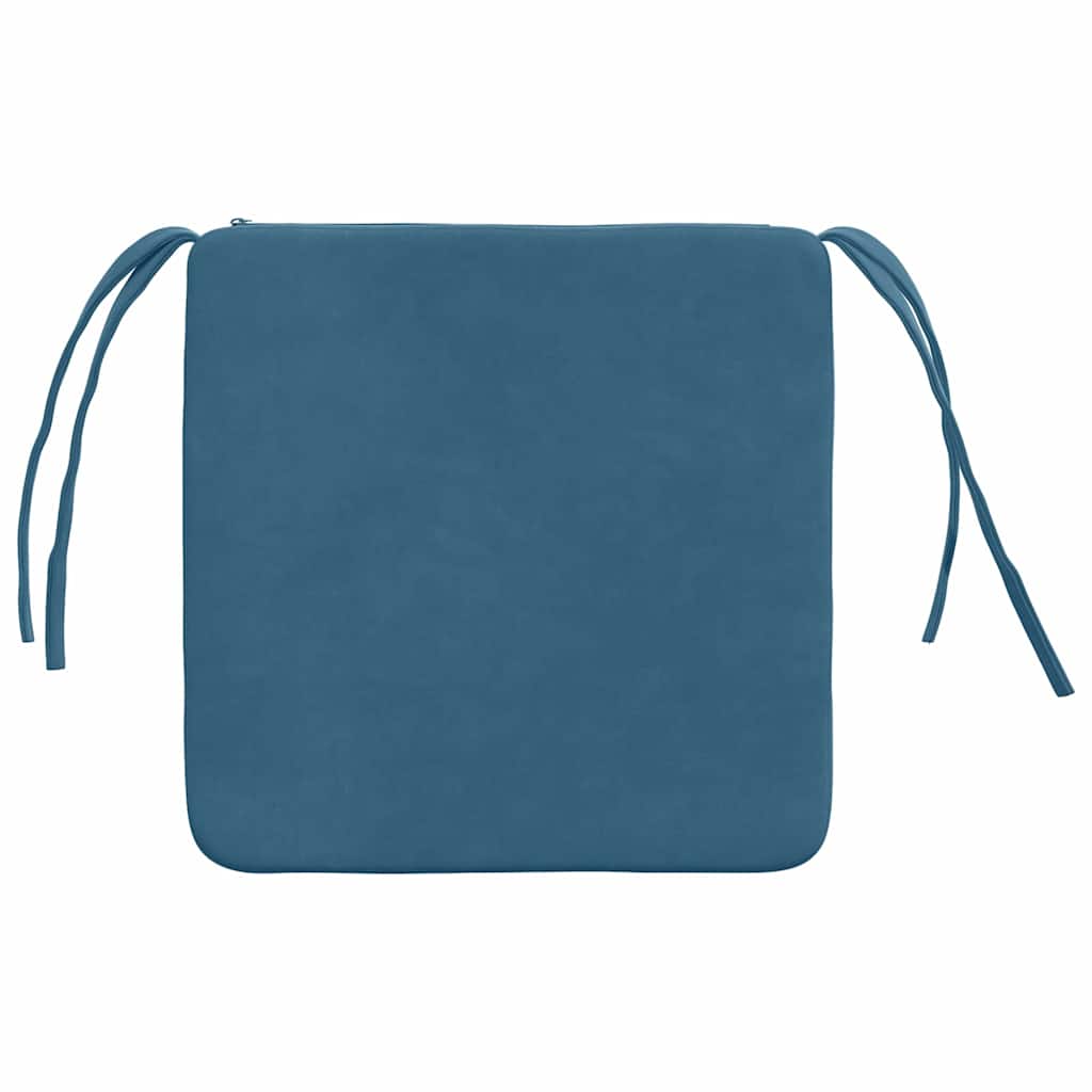 Jastučići za sjedenje 4 pcs Plava 40 x 40 x 3 cm Baršun
